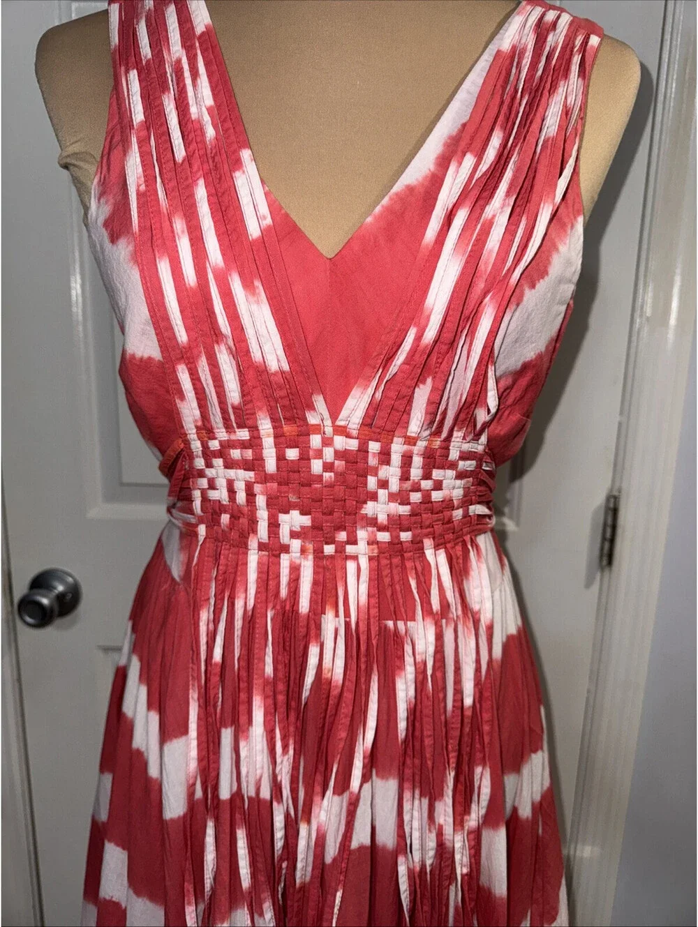 Sundance Island Rhythms Tie Dye Sleeveless V Neck Sundress Dress Size 6